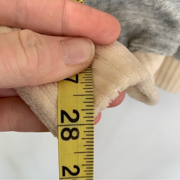 POL Cream & Gray Ribbed Hoodie Size L - Picture 3 of 9